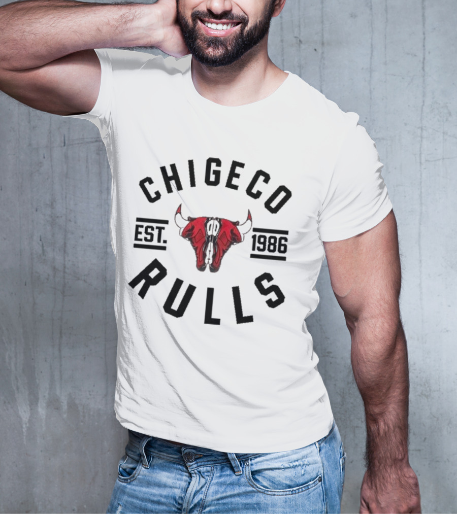 Chigeco Rulls Est 1986 Red Bull Head T-Shirt