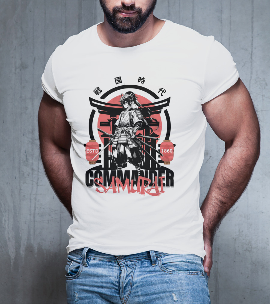 Commander Samurai ESTD 1860 Sengoku Jidai T-Shirt