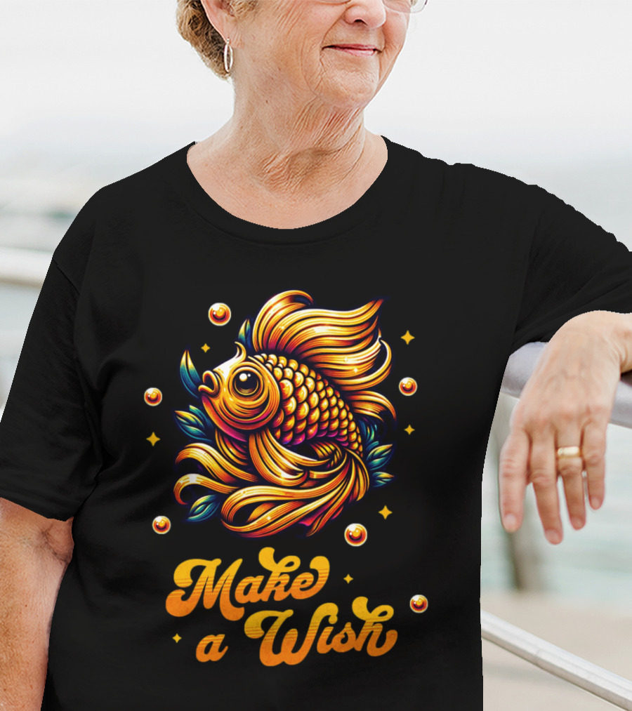 Golden Make A Wish Fish T-Shirt