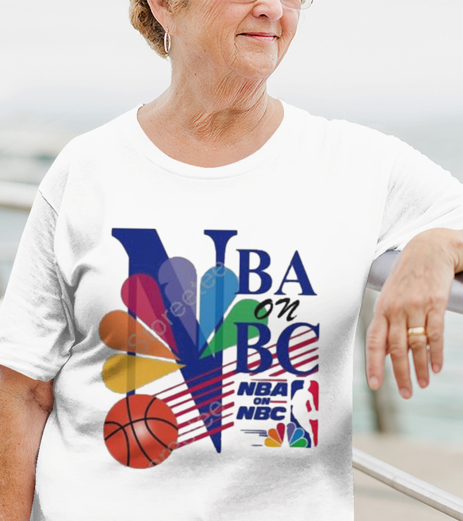 NBA On NBC Vintage Logo J. Kyle Mann Basketball T-Shirt