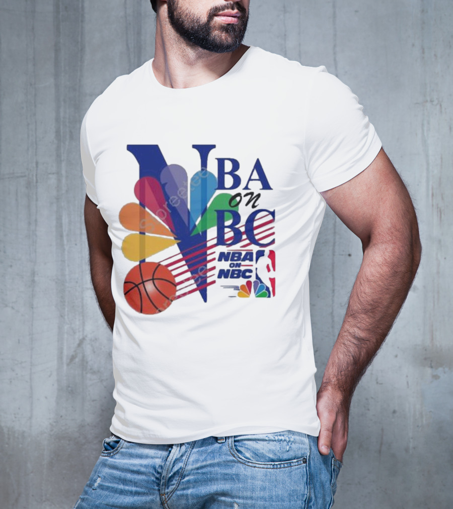 NBA On NBC Vintage Logo J. Kyle Mann Basketball T-Shirt
