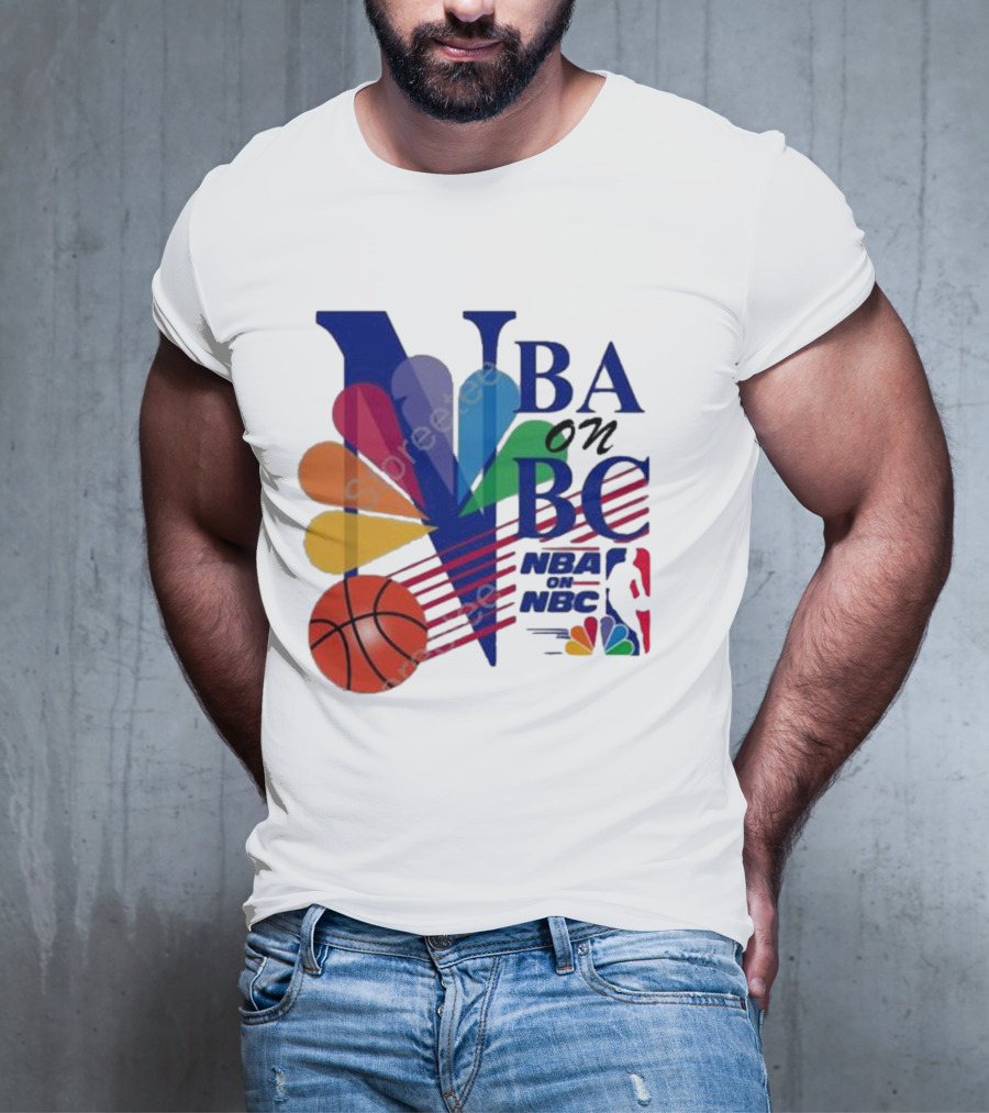 NBA On NBC Vintage Logo J. Kyle Mann Basketball T-Shirt
