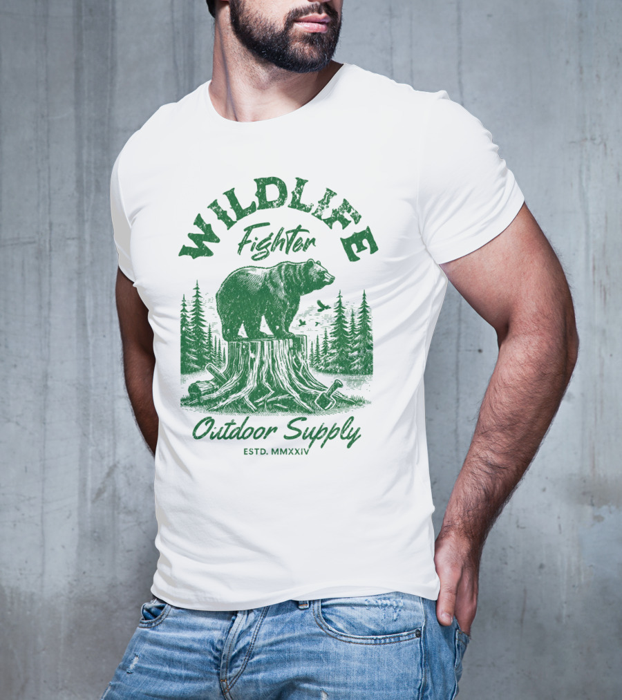 WILDLIFE FIGHTER OUTDOOR SUPPLY ESTD. MMXXIV T-Shirt