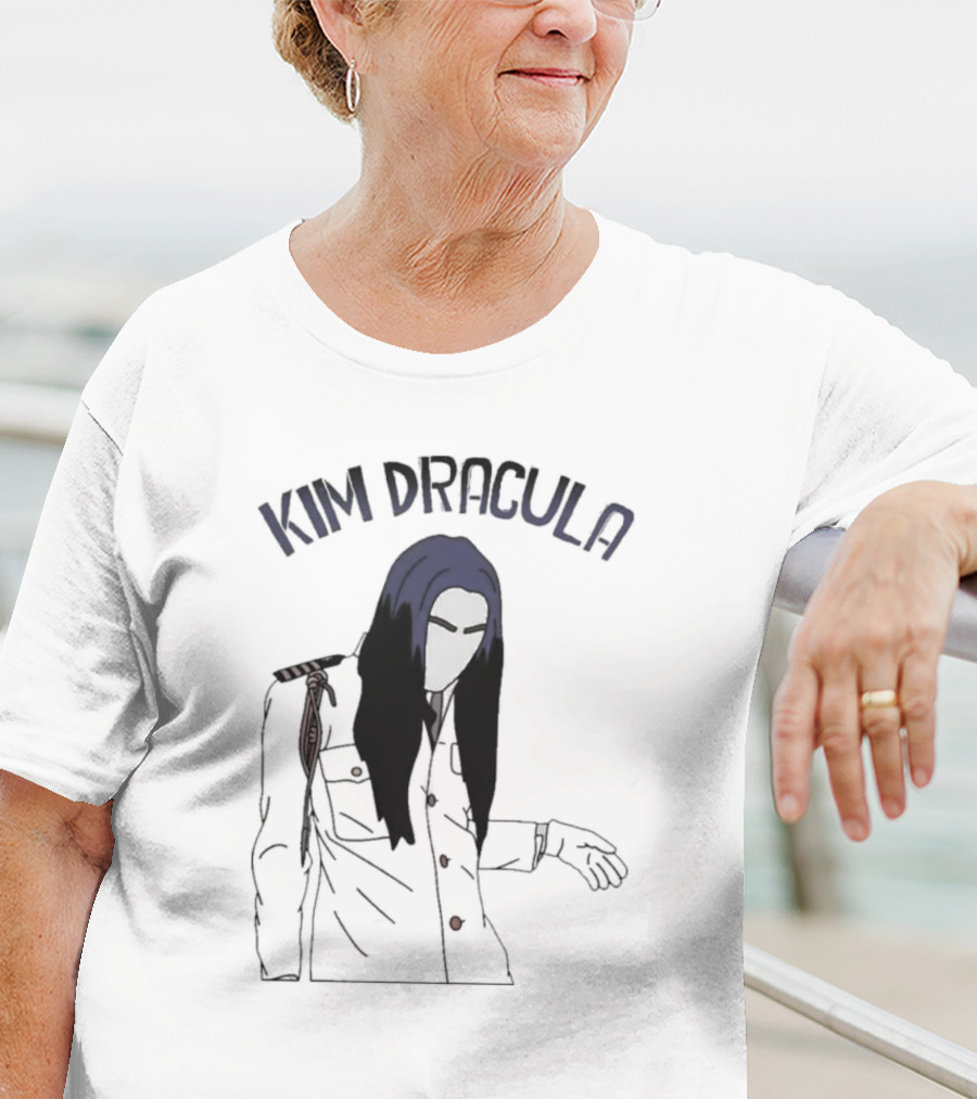 Kim Dracula Mysterious Long-Haired Figure In Military Jacket T-Shirt