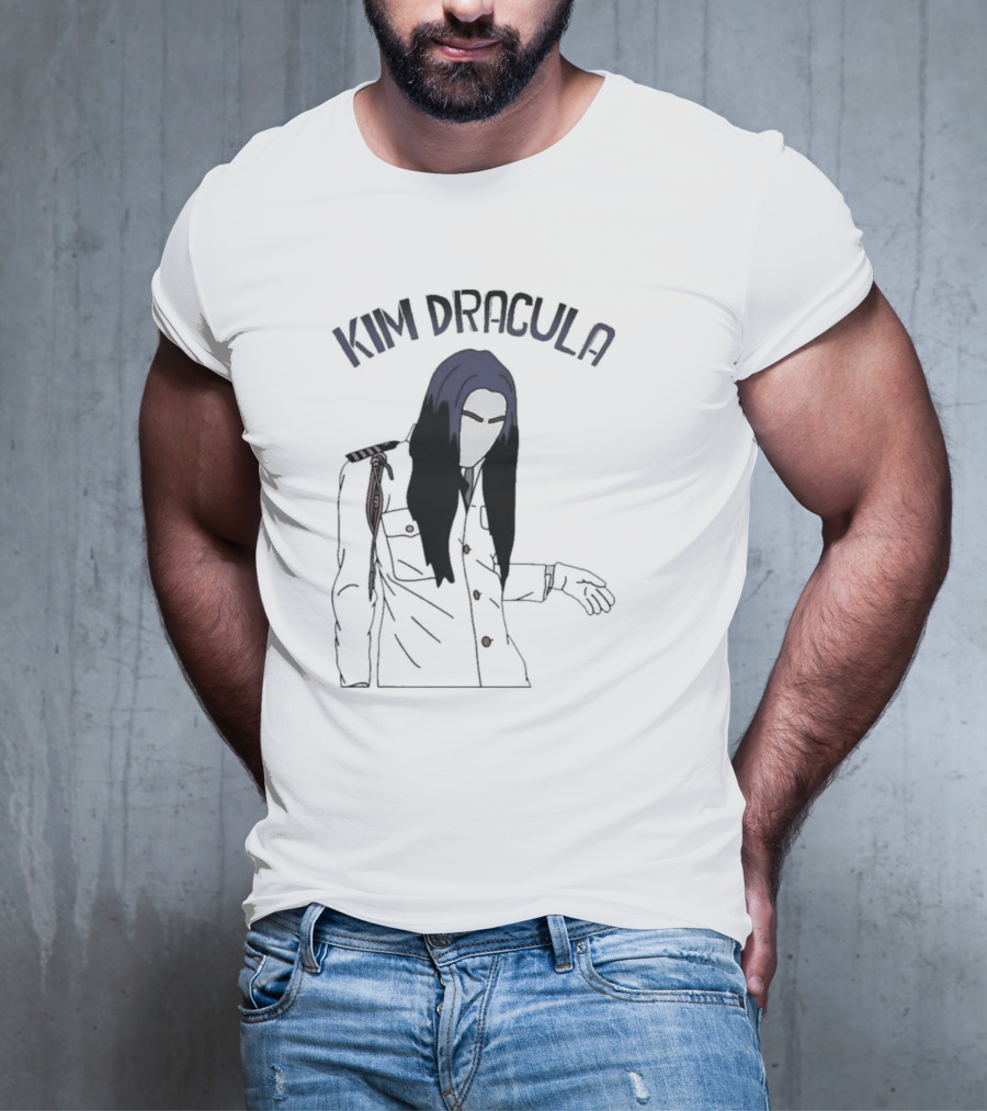 Kim Dracula Mysterious Long-Haired Figure In Military Jacket T-Shirt