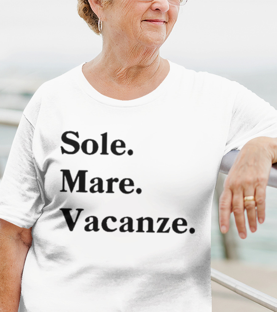 Sole Mare Vacanze Italian Beach Holiday T-Shirt
