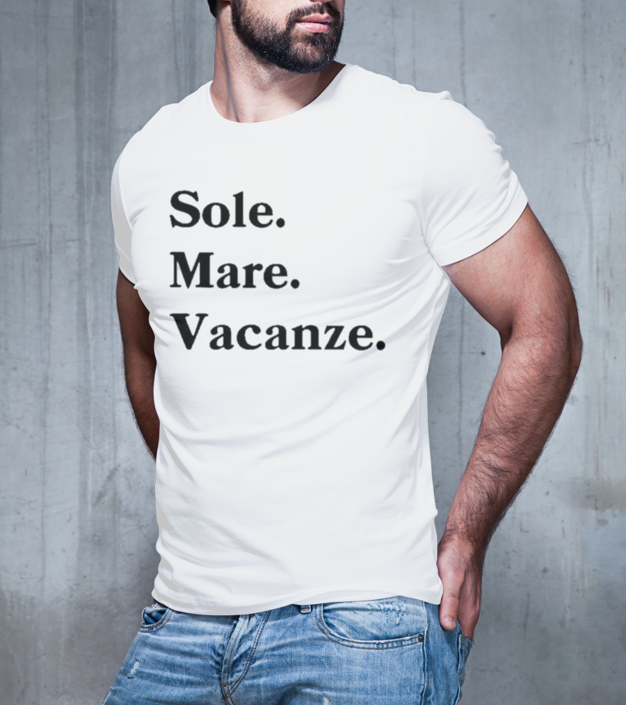 Sole Mare Vacanze Italian Beach Holiday T-Shirt