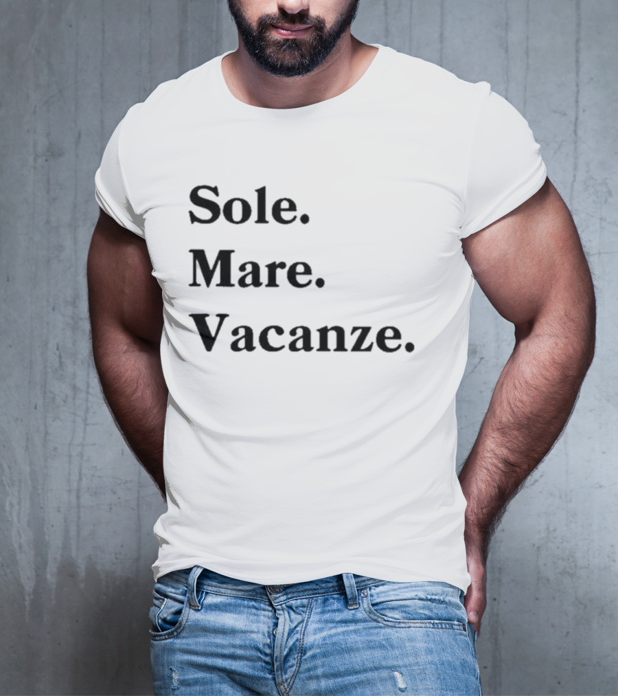 Sole Mare Vacanze Italian Beach Holiday T-Shirt