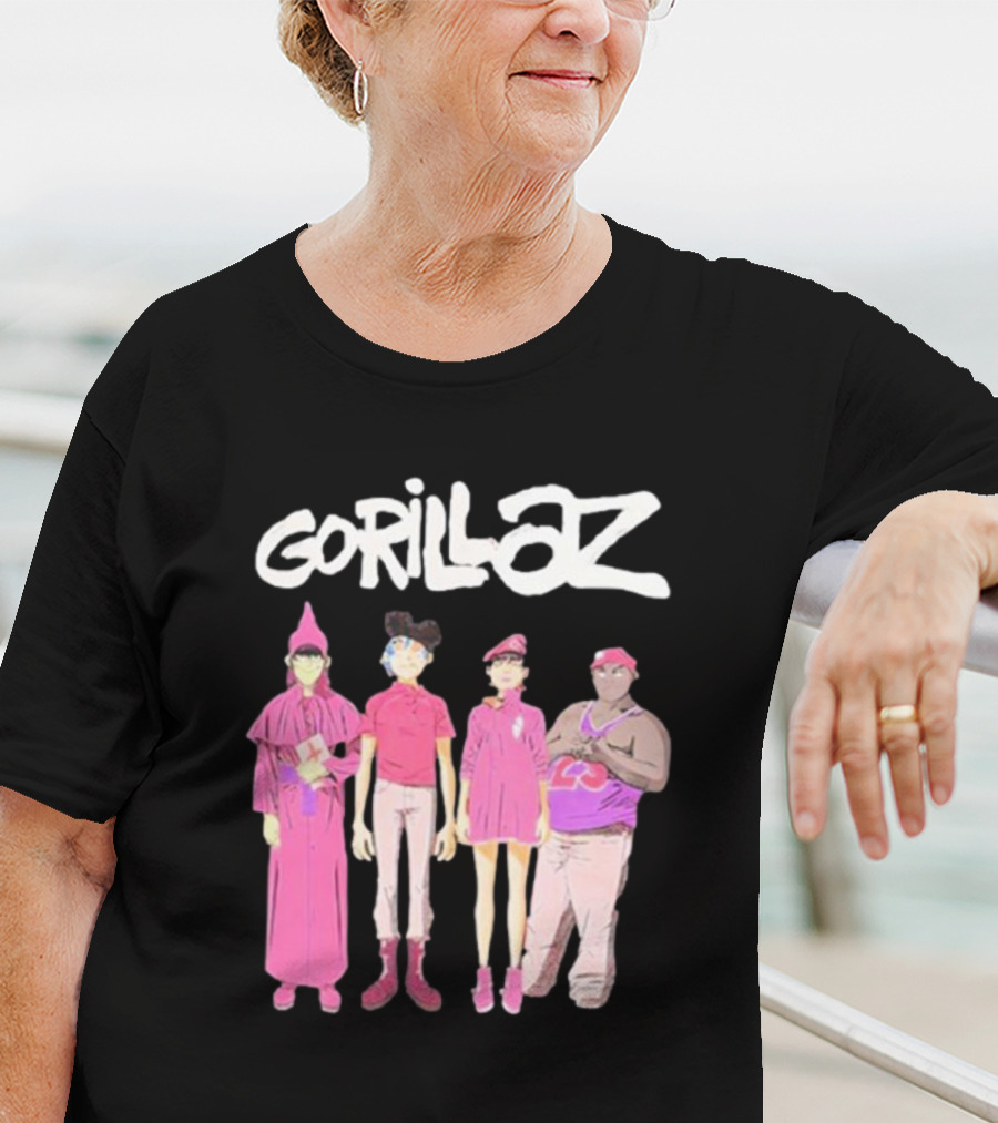 Gorillaz Cracker Island Characters Pink Outfits T-Shirt