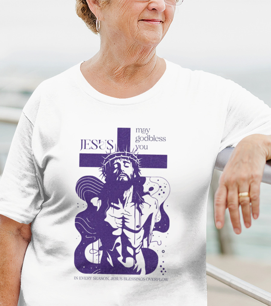 Jesus Vintage May God Bless You In Every Season Jesus Blessings Overflow T-Shirt