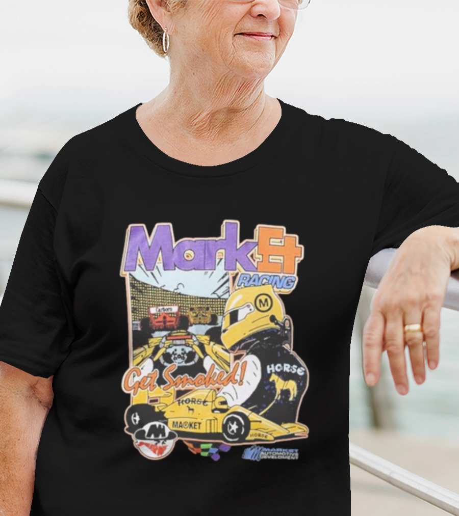 Market Express Racing Get Smoked Horse Driver Comic T-Shirt