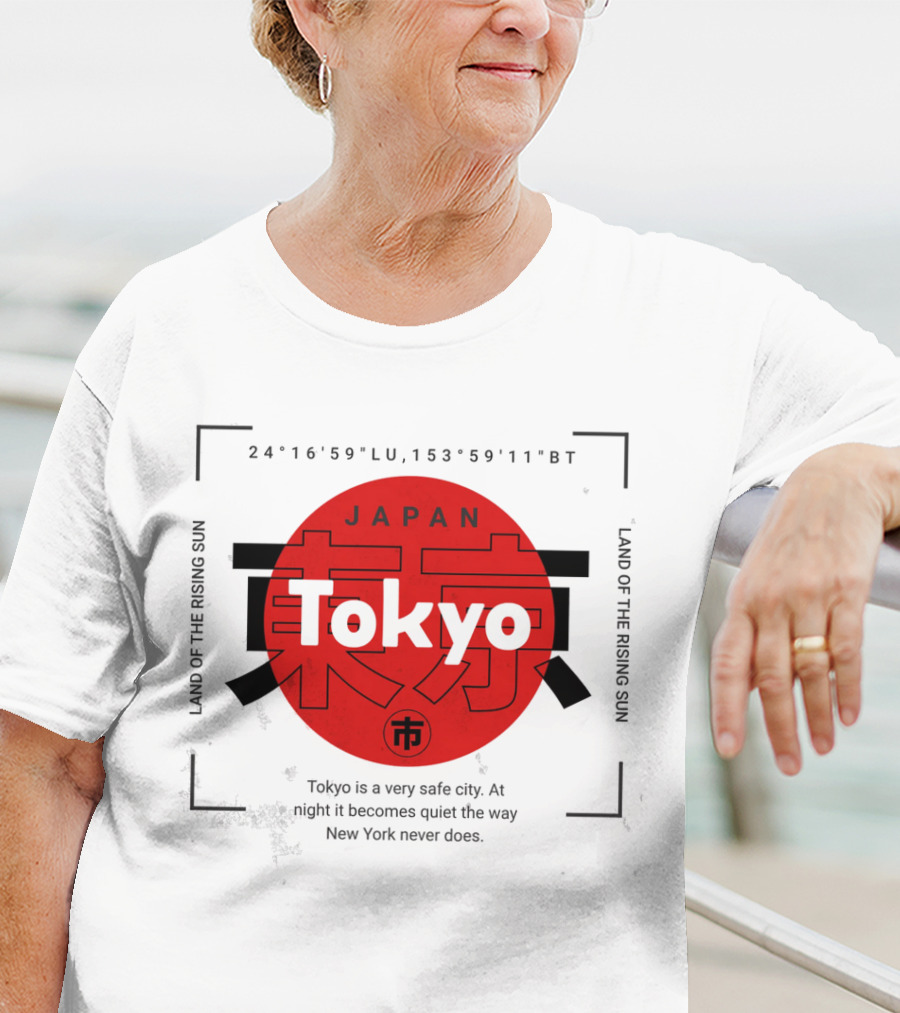 Tokyo Japan Land Of The Rising Sun Safe City Quiet Night T-Shirt