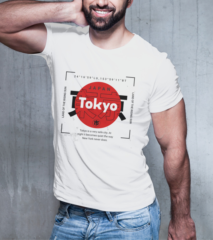 Tokyo Japan Land Of The Rising Sun Safe City Quiet Night T-Shirt