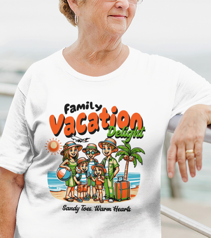 Family Vacation Delight Sandy Toes Warm Hearts T-Shirt