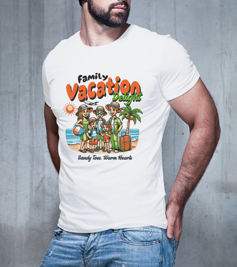 Family Vacation Delight Sandy Toes Warm Hearts T-Shirt