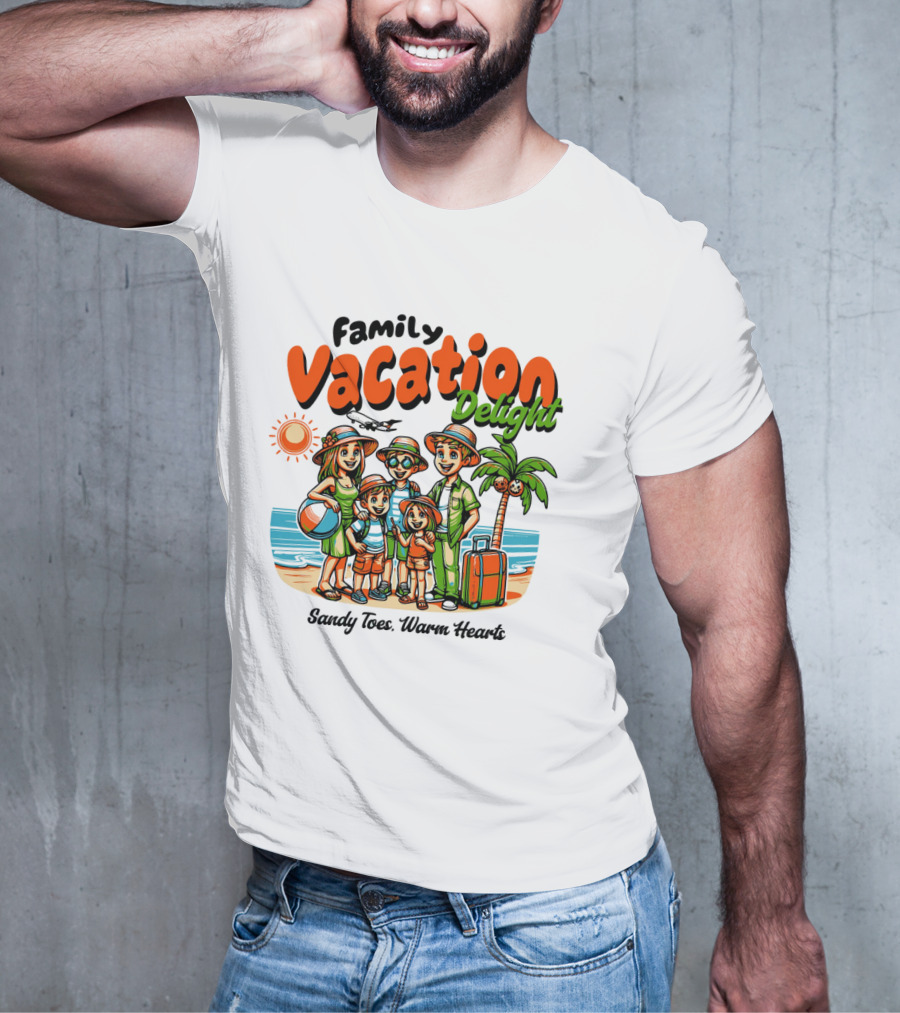 Family Vacation Delight Sandy Toes Warm Hearts T-Shirt