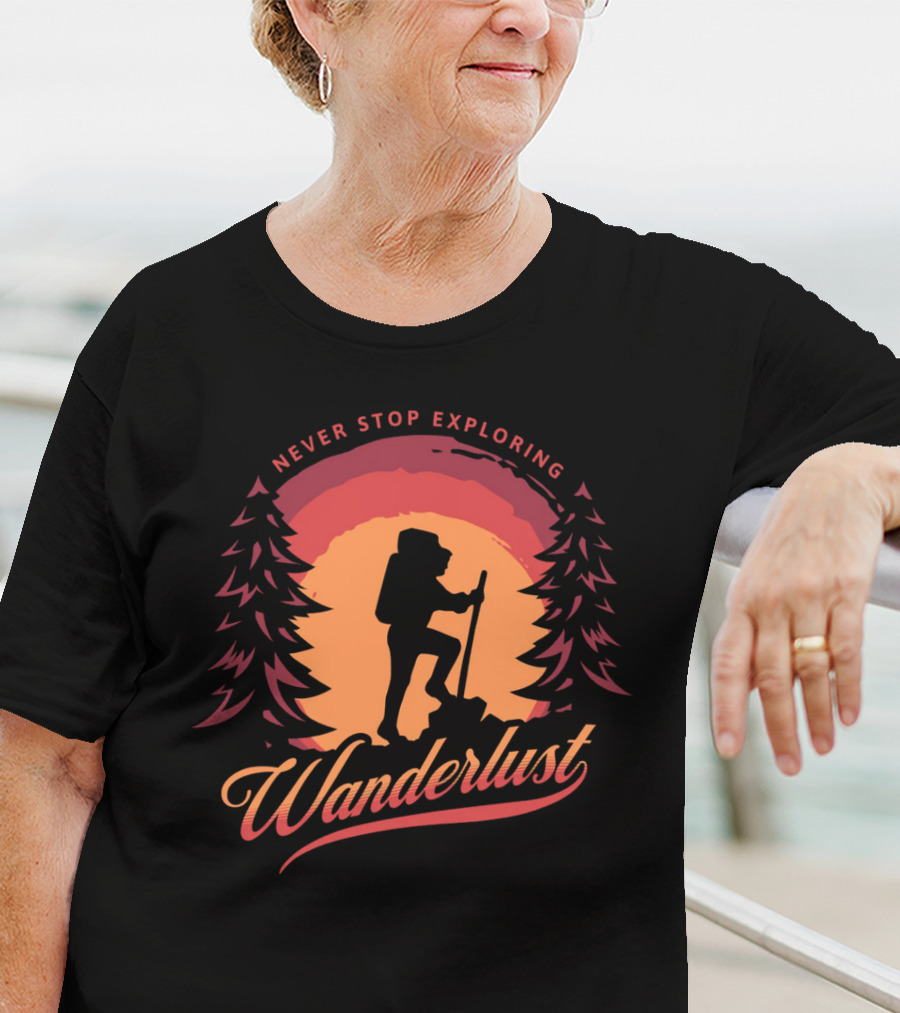 Never Stop Exploring Wanderlust T-Shirt