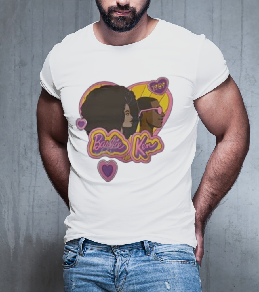 Barbie Ken 1959 New Movie Retro Heart Icons T-Shirt