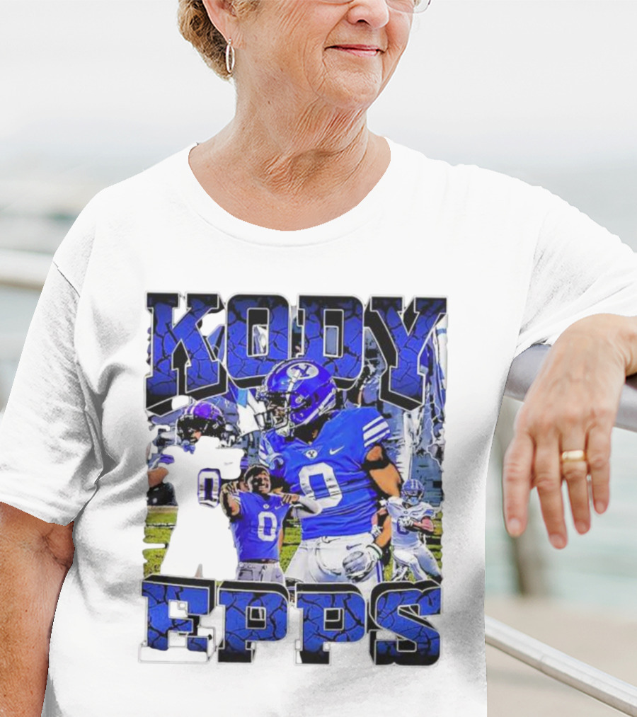Kody Epps BYU Cougars Football Player Blue Uniform T-Shirt