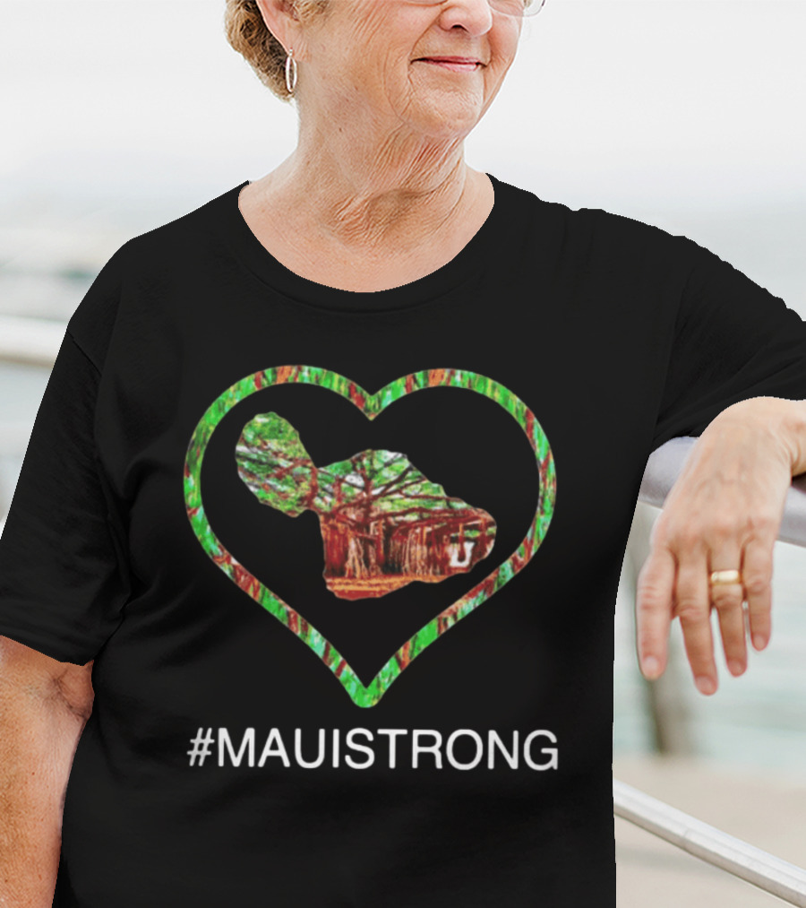 MAUISTRONG Heart Tree Map Resilience T-Shirt