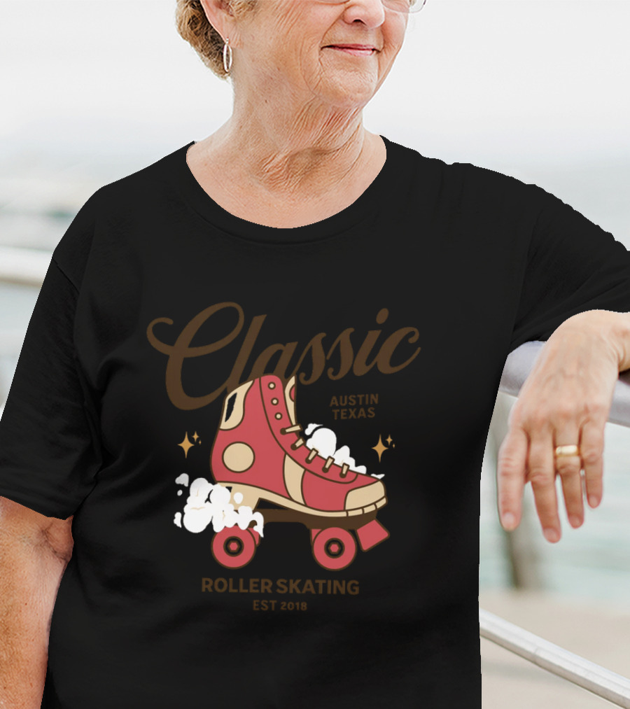 Classic Austin Texas Roller Skating Est 2013 T-Shirt