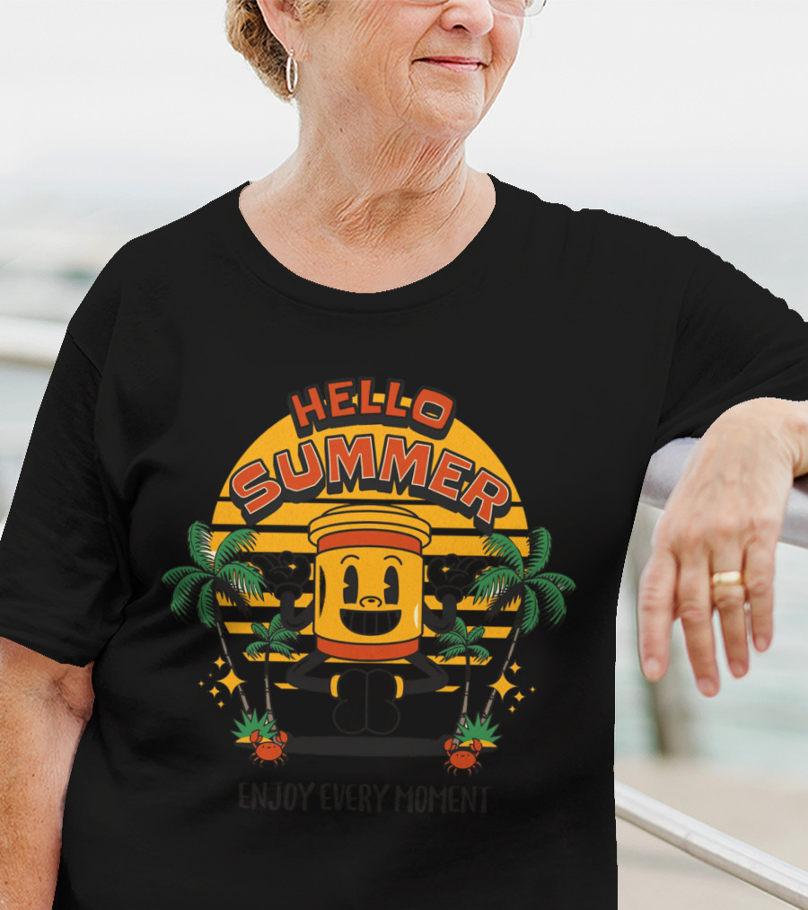 Hello Summer Mascot Enjoy Every Moment T-Shirt