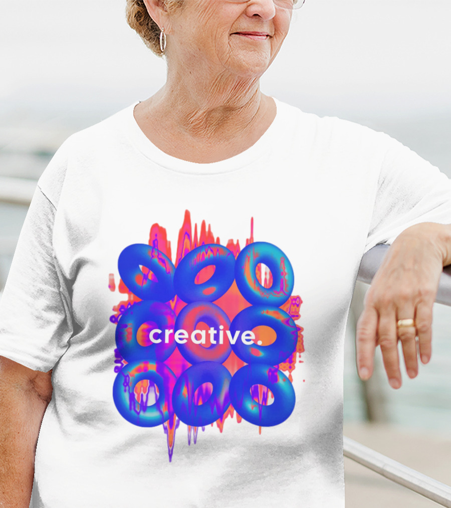 Creative Vivid Rings With Abstract Waveforms T-Shirt