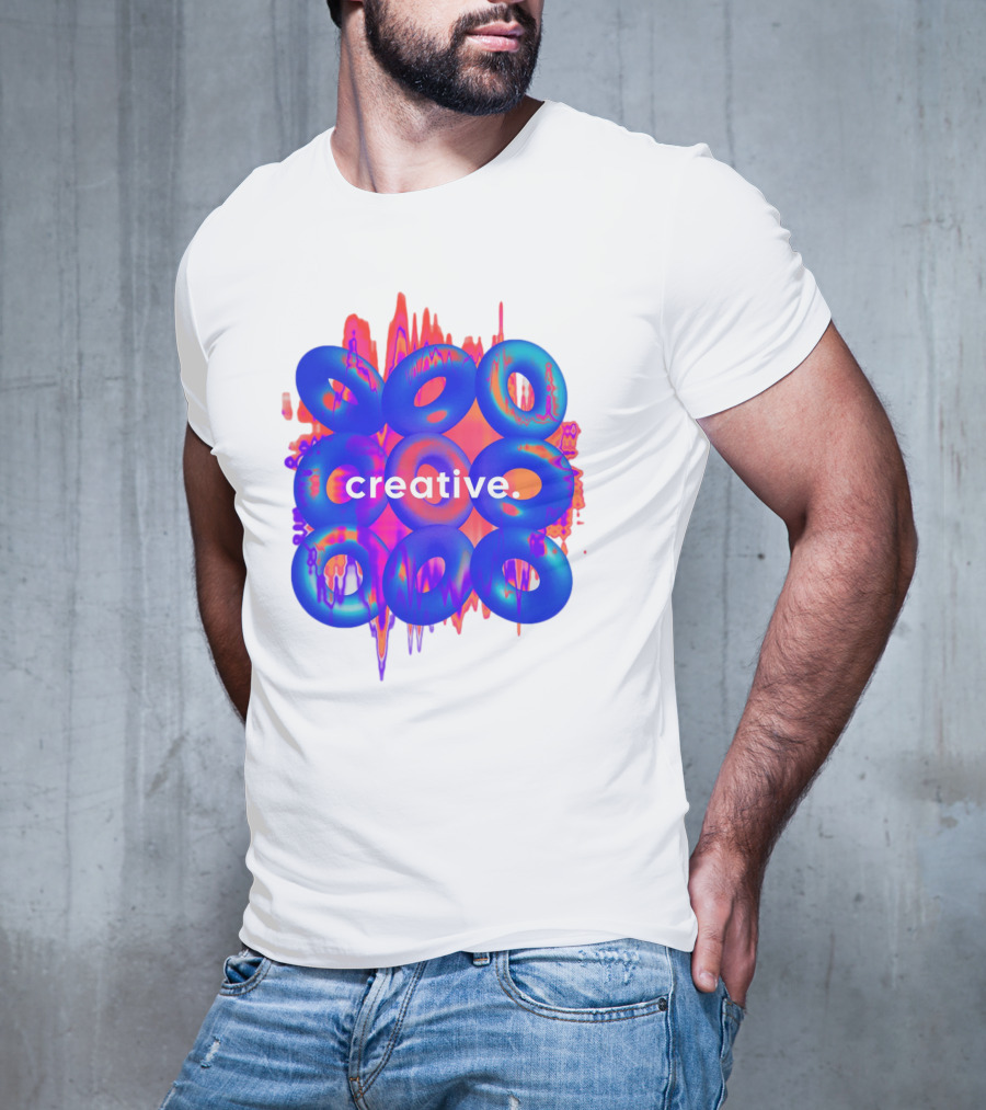 Creative Vivid Rings With Abstract Waveforms T-Shirt
