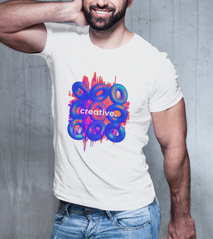 Creative Vivid Rings With Abstract Waveforms T-Shirt