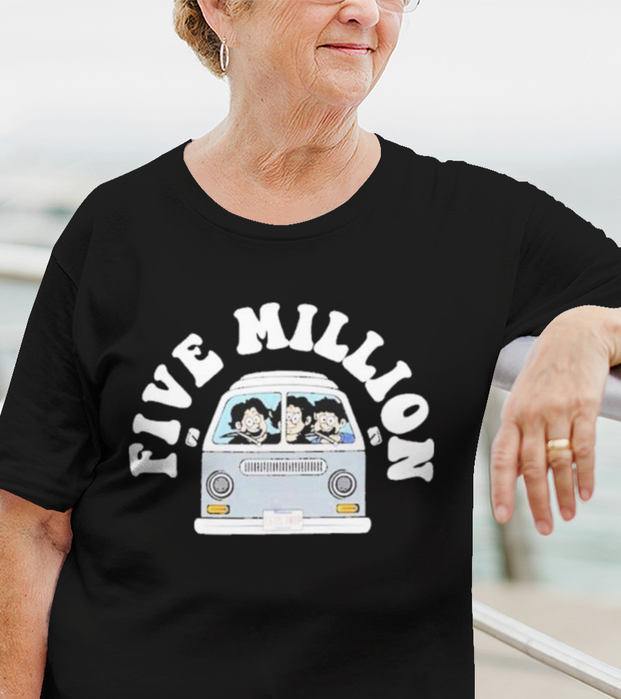 Five Million Let's Trip Arch Van Cartoon T-Shirt