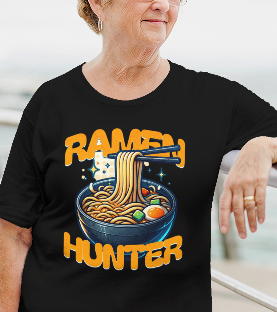Ramen Hunter Noodles Chopsticks Bowl T-Shirt