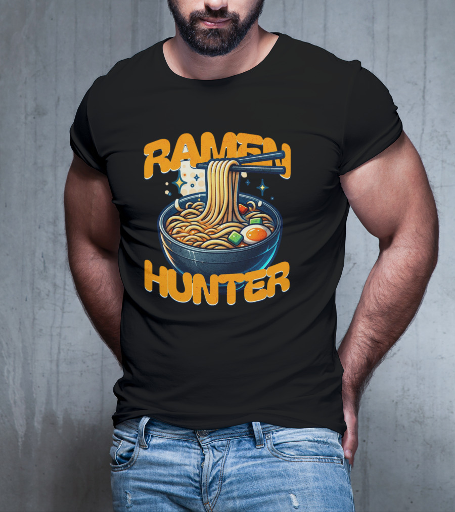 Ramen Hunter Noodles Chopsticks Bowl T-Shirt