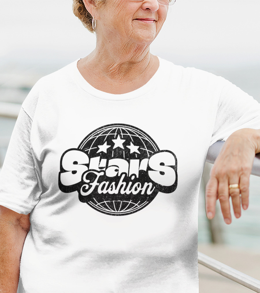 Stars Fashion Retro Globe Three Stars T-Shirt