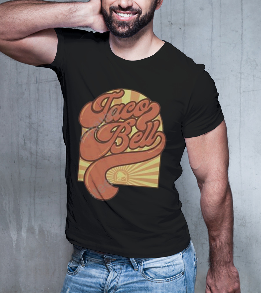 Taco Bell Groovy Retro Sunrise Logo Taco Bell Merch T-Shirt