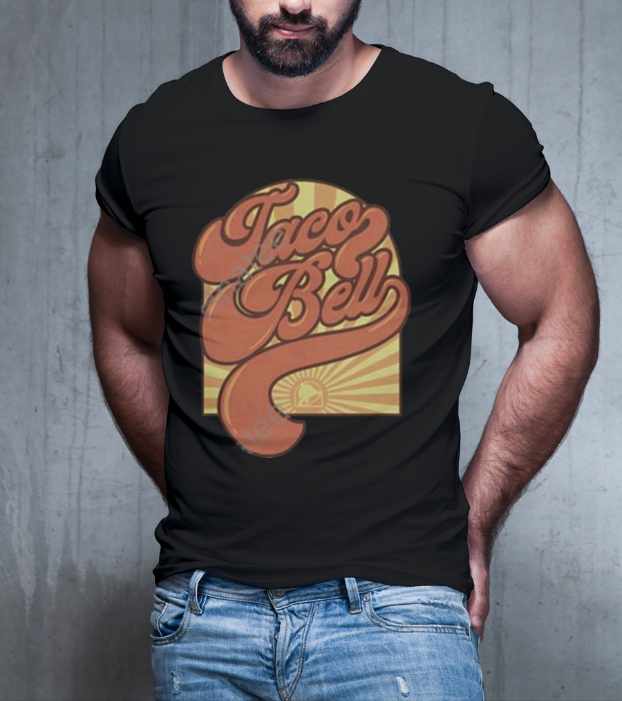 Taco Bell Groovy Retro Sunrise Logo Taco Bell Merch T-Shirt