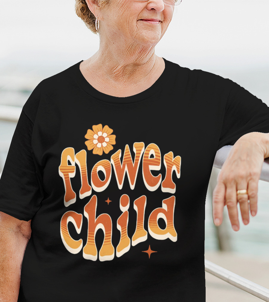 Flower Child Retro Vibe 70s T-Shirt