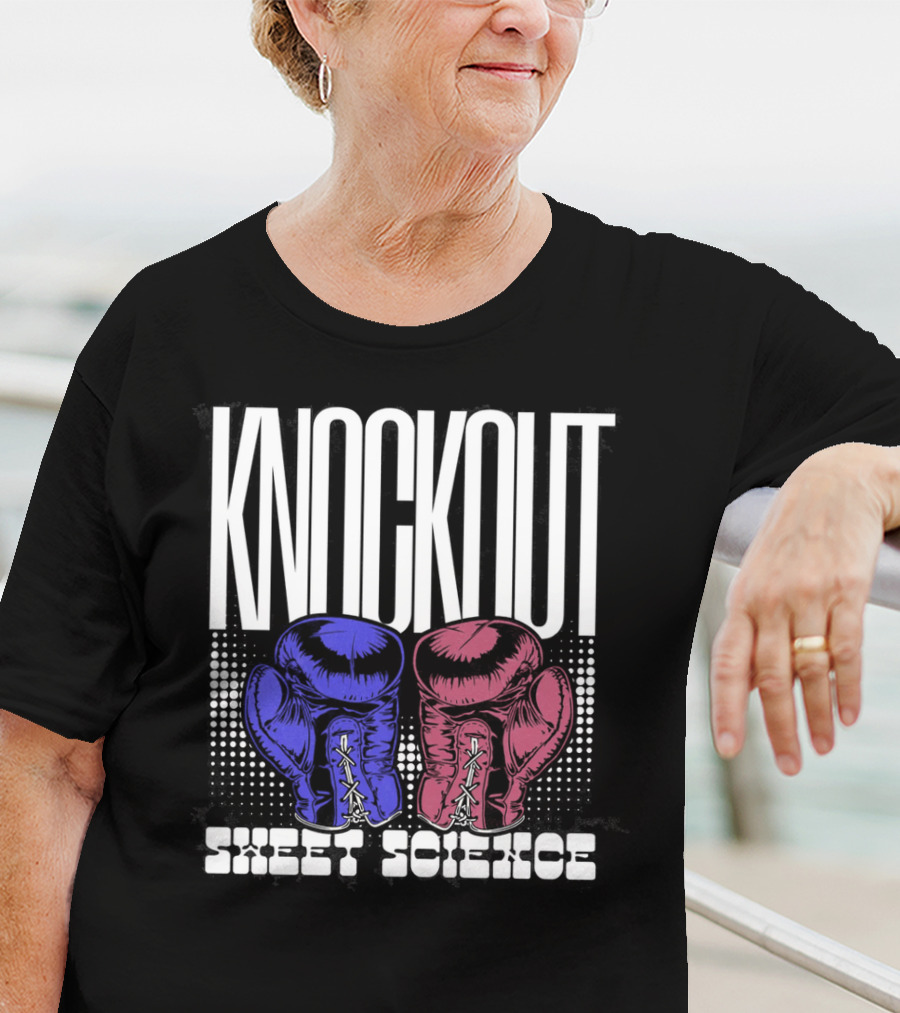 KNOCKOUT SWEET SCIENCE Boxing Gloves T-Shirt
