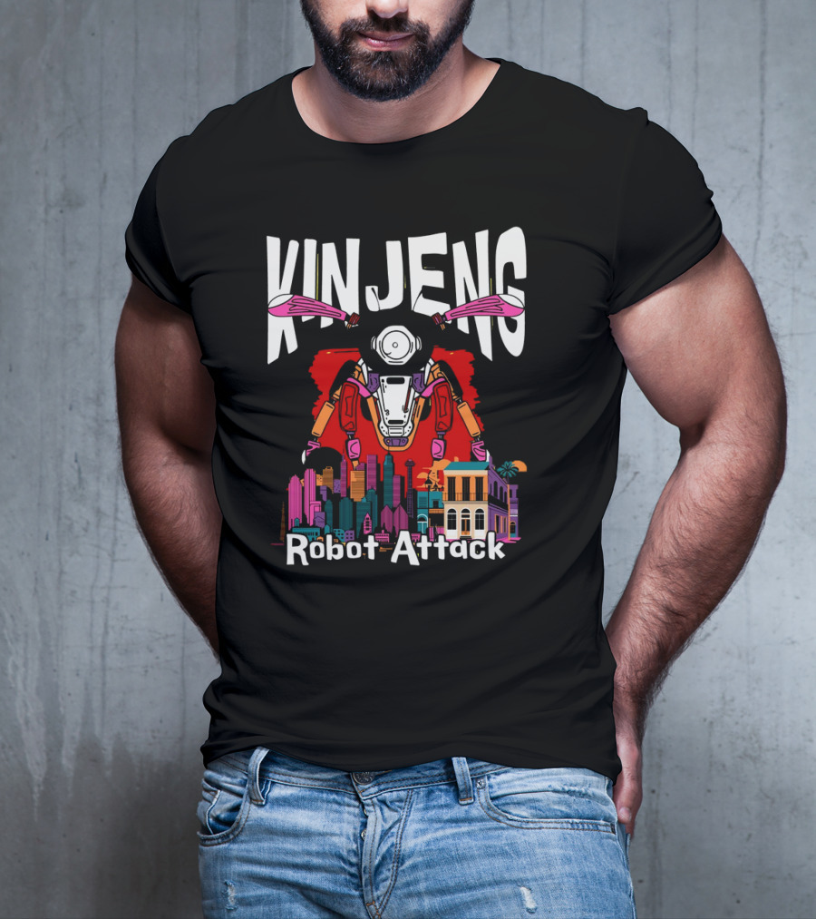 KINJENG Robot Attack Cityscape Adventure T-Shirt