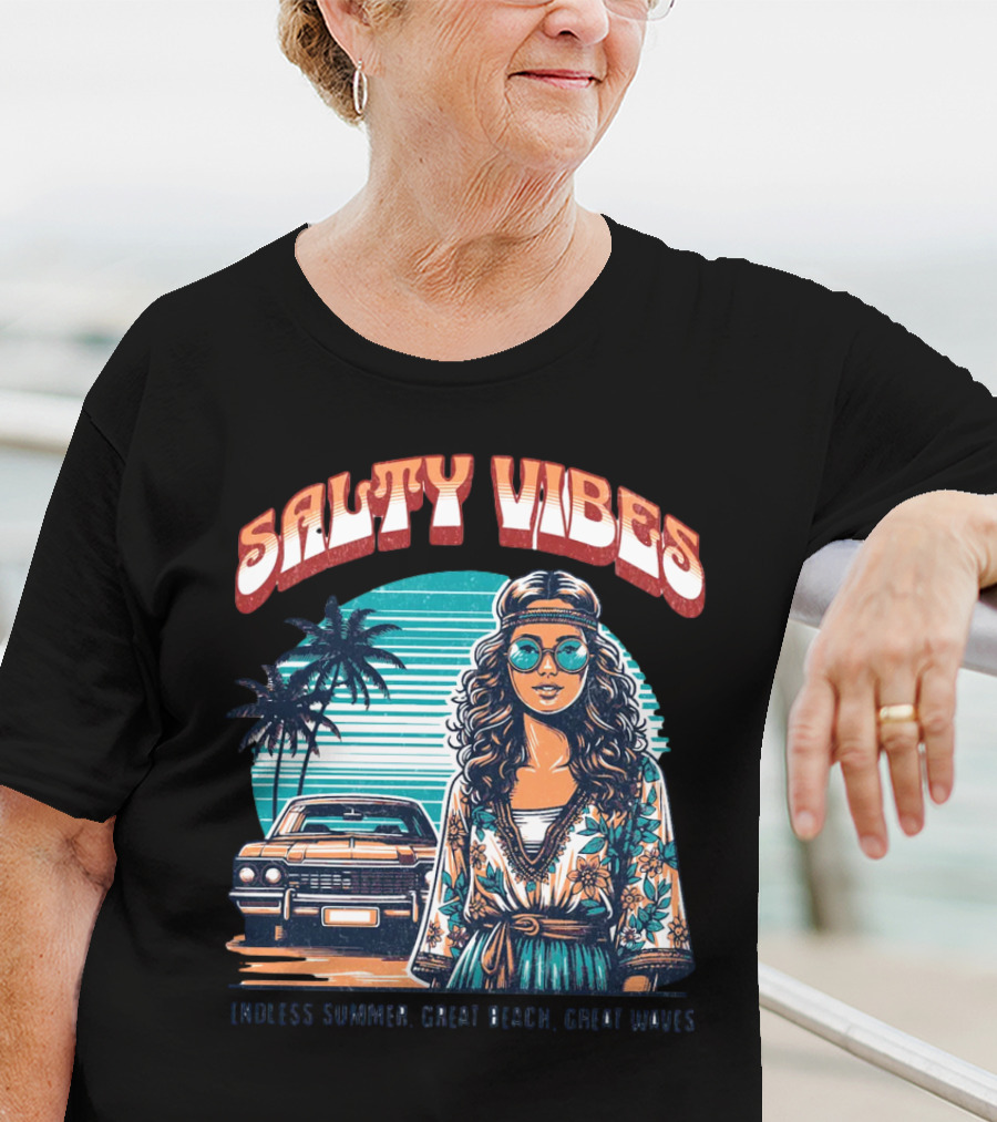 Salty Vibes Endless Summer Great Beach Great Waves T-Shirt