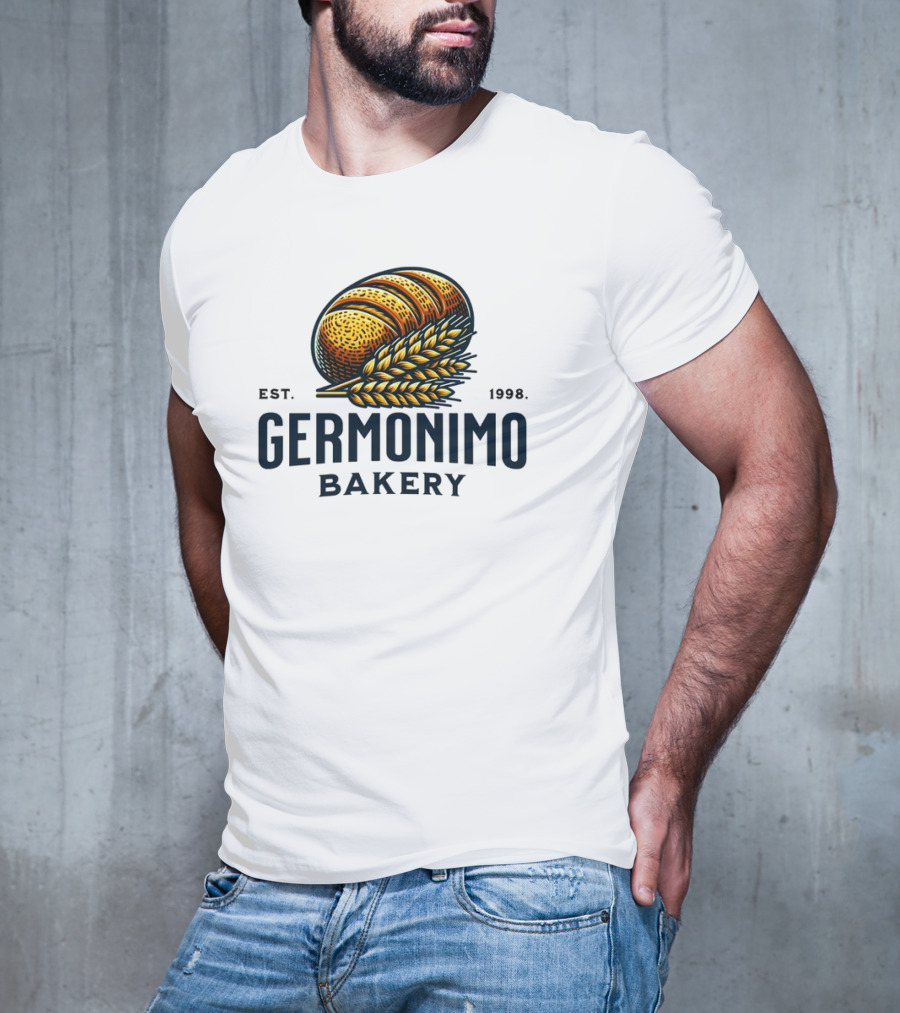 Germonimo Bakery Est. 1998 Vintage Bread Loaf And Wheat T-Shirt