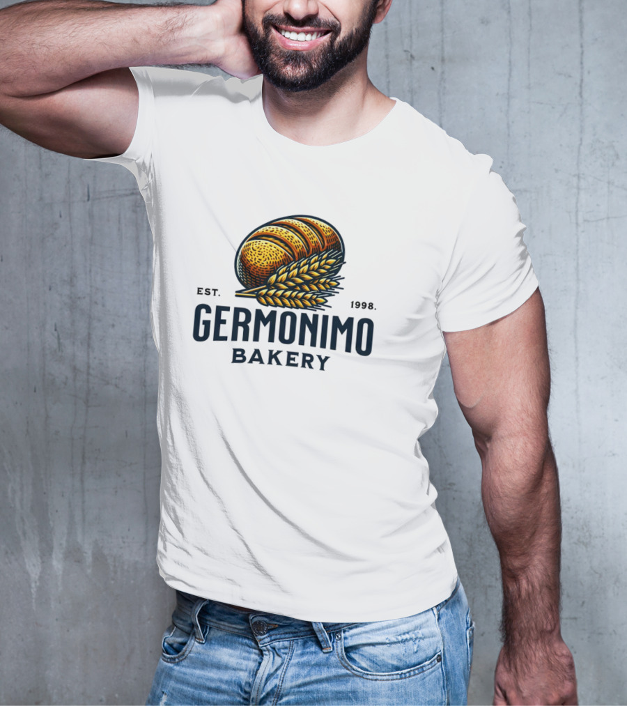 Germonimo Bakery Est. 1998 Vintage Bread Loaf And Wheat T-Shirt