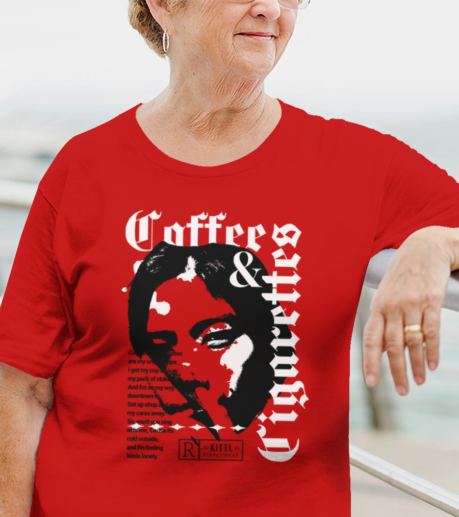 Coffee And Cigarettes By Kittl X Eachwayman T-Shirt