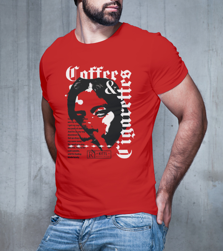 Coffee And Cigarettes By Kittl X Eachwayman T-Shirt