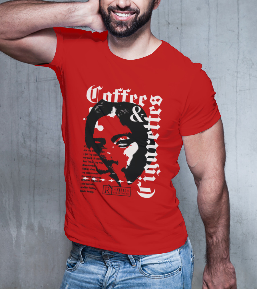 Coffee And Cigarettes By Kittl X Eachwayman T-Shirt