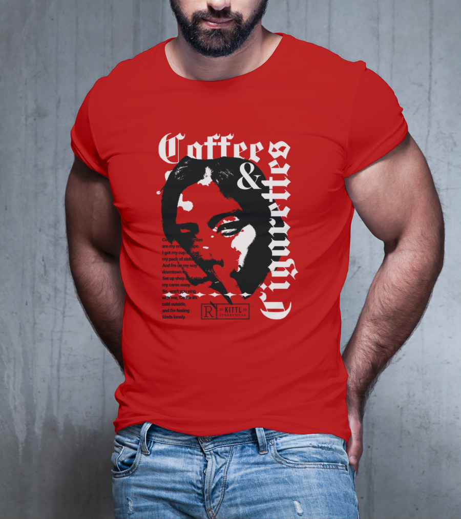 Coffee And Cigarettes By Kittl X Eachwayman T-Shirt