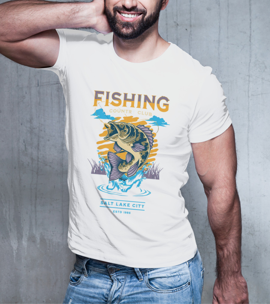 Fishing Country Club Salt Lake City Estd 1986 T-Shirt