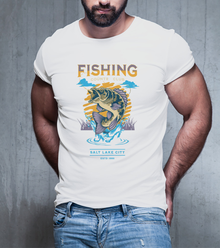 Fishing Country Club Salt Lake City Estd 1986 T-Shirt