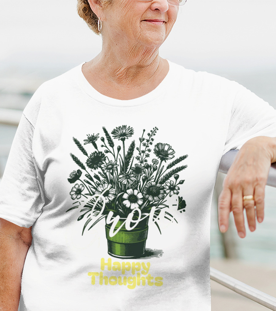 Grow Happy Thoughts Plant Lover T-Shirt