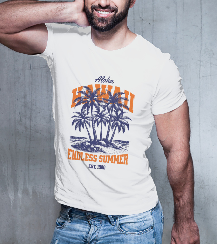 Aloha Hawaii Endless Summer Est 1980 Vintage T-Shirt