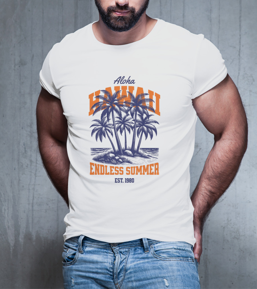 Aloha Hawaii Endless Summer Est 1980 Vintage T-Shirt